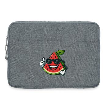 Rafraîchissant pastèque Fruit d’été Pouce frais - Sacoche pour ordinateur portable 15 pouces - gris chiné - Devant