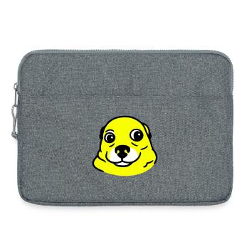 Chien anxieux dans le style Pop Art - Sacoche pour ordinateur portable 15 pouces - gris chiné - Devant