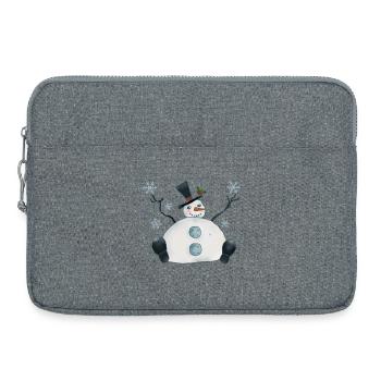 Dicker Schneemann - Laptoptasche 15" - Grau meliert - Vorne