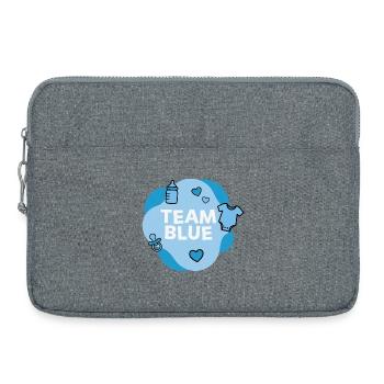 Team Blue Baby Shower Design - Laptoptasche 15" - Grau meliert - Vorne