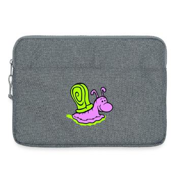 Escargot Slime Trail Mignon Mignon Heureux Cool - Sacoche pour ordinateur portable 15 pouces - gris chiné - Devant