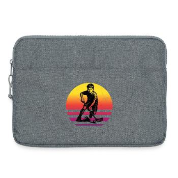 Klare Floorball Botschaft - Laptoptasche 15" - Grau meliert - Vorne
