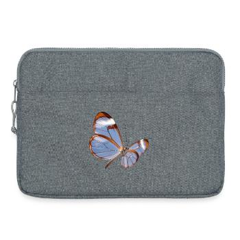 Glasflügler Schmetterling Transparent Design - Laptoptasche 15" - Grau meliert - Vorne
