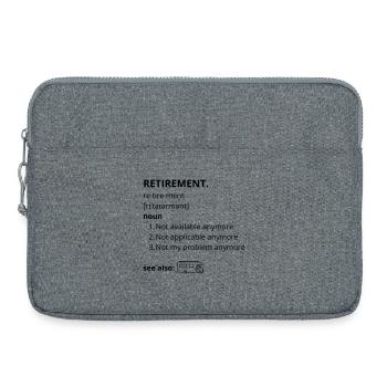 Ruhestand – lustiger Text - Laptoptasche 15" - Grau meliert - Vorne