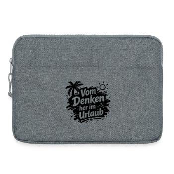 Penser en vacances - Sacoche pour ordinateur portable 15 pouces - gris chiné - Devant
