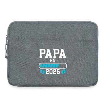 Future dad 2026 birth announcement - Laptop bag 15" - heather grey - Front