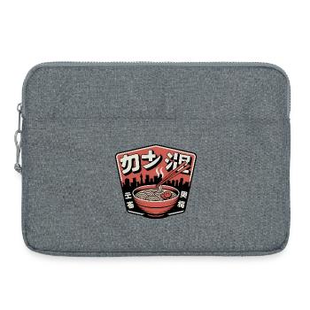 Ramen Urbain et Skyline - Sacoche pour ordinateur portable 15 pouces - gris chiné - Devant