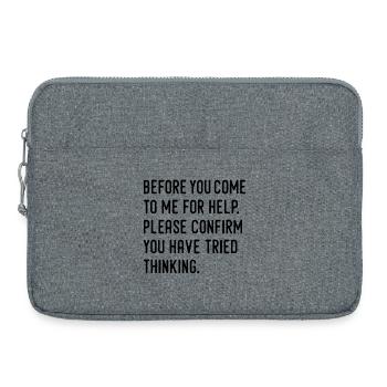 humor - Laptop bag 15" - heather grey - Front