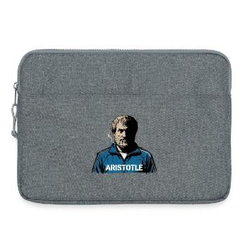 Aristoteles' Straßenkluges Porträt - Laptoptasche 15" - Grau meliert - Vorne