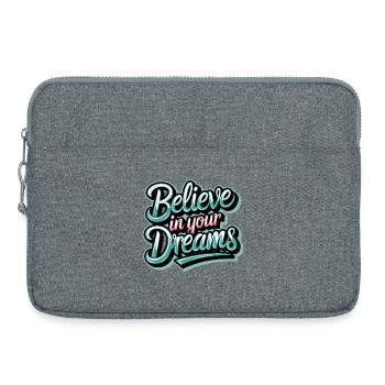 Believe in Your Dreams - Laptop bag 15" - heather grey - Front