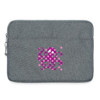 Nursery rose Octopus Dots Squid - Sacoche pour ordinateur portable 15 pouces - gris chiné - Devant