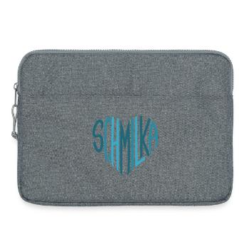 Schmilka Herzschrift Logo - Laptoptasche 15" - Grau meliert - Vorne