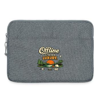 Offline ist der neue Luxus - Laptoptasche 15" - Grau meliert - Vorne