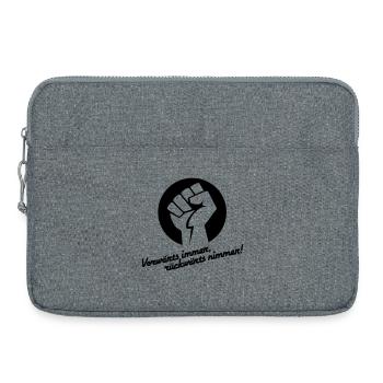 Vorwärts immer rückwärts nimmer v.1 - Laptoptasche 15" - Grau meliert - Vorne
