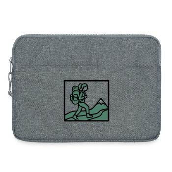 Hiker Backpack Mountains Hiking Women Wanderlust - Laptop bag 15" - heather grey - Front