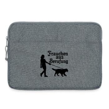Frauchen aus Berufung Hund, Tier, Geschenk - Laptoptasche 15" - Grau meliert - Vorne