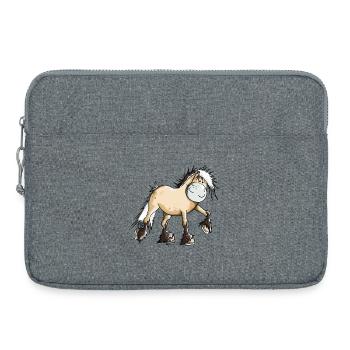 Funny Fjord Horse - Laptop bag 15" - heather grey - Front