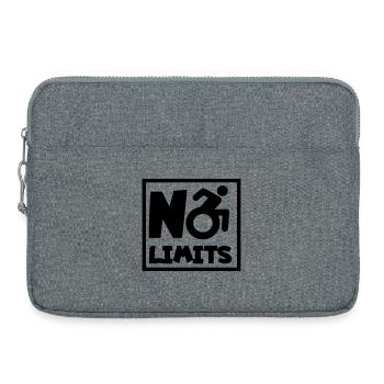 Aucune limite pour cet utilisateur de fauteuil roulant, rôle # - Sacoche pour ordinateur portable 15 pouces - gris chiné - Devant