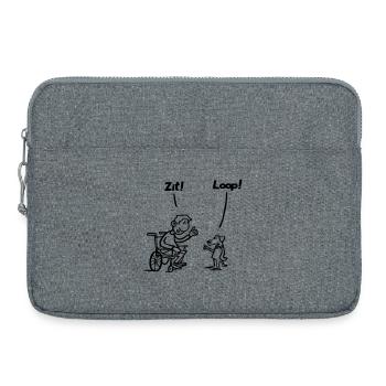 Asseyez-vous et marchez. Humeur de l’utilisateur de fauteuil roulant vs chien * - Sacoche pour ordinateur portable 15 pouces - gris chiné - Devant