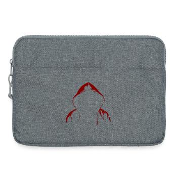 Hacker Hoodie - Laptoptasche 15" - Grau meliert - Vorne