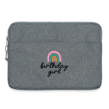 Pastel Rainbow Heart Arc - Laptop bag 15" - heather grey - Front