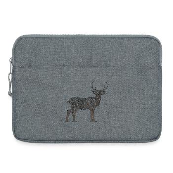 Cerf en Branches d'arbres - Sacoche pour ordinateur portable 15 pouces - gris chiné - Devant
