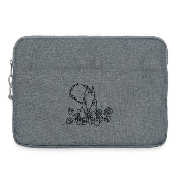 Flauschiges, süßes Eichhörnchen zum Liebhaben - Laptoptasche 15" - Grau meliert - Vorne