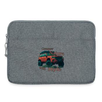 Off-Road Vehicle - Nature Enthusiast - Laptop bag 15" - heather grey - Front