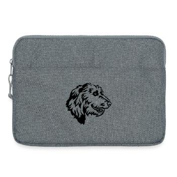 Irish Wolfhound Head - Laptop bag 15" - heather grey - Front