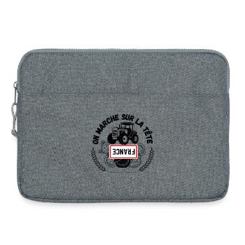 Agriculteurs français - Sacoche pour ordinateur portable 15 pouces - gris chiné - Devant