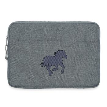 CHEVAL. POULAIN. JUMENT. ANIMAL. ANIMAUX. NATURE. - Sacoche pour ordinateur portable 15 pouces - gris chiné - Devant