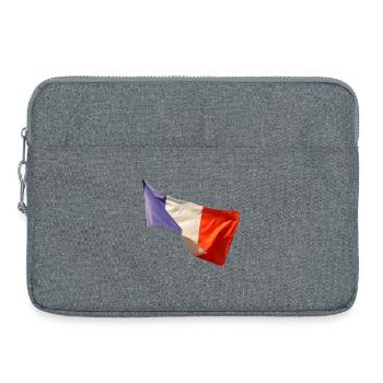 Blue White Red Flag Look - Laptop bag 15" - heather grey - Front
