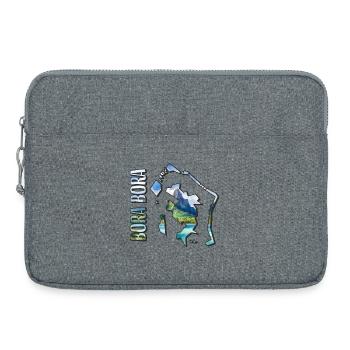 Carte à l’aquarelle Bora Bora - Sacoche pour ordinateur portable 15 pouces - gris chiné - Devant