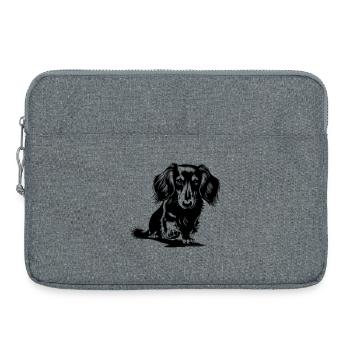 Dackel - Laptoptasche 15" - Grau meliert - Vorne