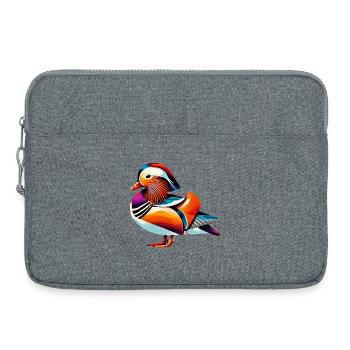 Canard mandarin - Sacoche pour ordinateur portable 15 pouces - gris chiné - Devant