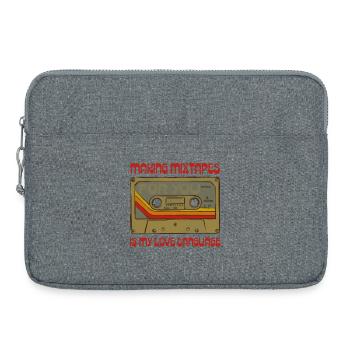 Mixtapes sind meine Liebessprache - Laptoptasche 15" - Grau meliert - Vorne