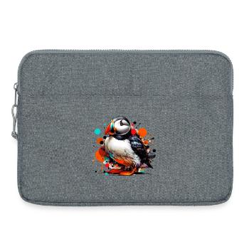 Macareux - Sacoche pour ordinateur portable 15 pouces - gris chiné - Devant