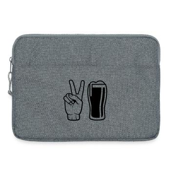 Commander de la bière - Sacoche pour ordinateur portable 15 pouces - gris chiné - Devant
