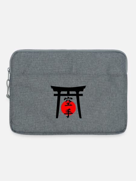 Karate Schriftzug - Laptoptasche 15" - Grau meliert