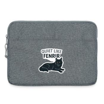 Leise wie Fenrir Wolf Design - Laptoptasche 15" - Grau meliert - Vorne