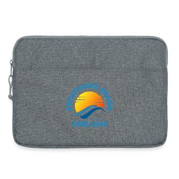 Semaphore Beach, Adélaïde, Coucher de soleil - Sacoche pour ordinateur portable 15 pouces - gris chiné - Devant