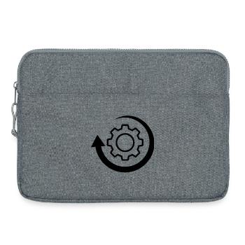Rotation Wheel Logo Image - Laptop bag 15" - heather grey - Front