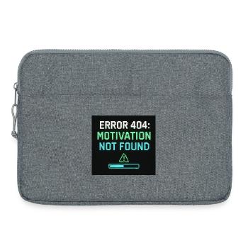 Error 404: Motivation Not Found - Laptop bag 15" - heather grey - Front