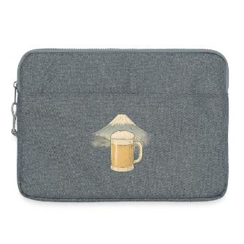 Bier am Berggipfel - Laptoptasche 15" - Grau meliert - Vorne
