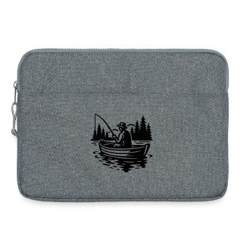 Pêche - Sacoche pour ordinateur portable 15 pouces - gris chiné - Devant