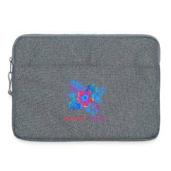 Hibiskus Neon Paradies gefunden - Laptoptasche 15" - Grau meliert - Vorne