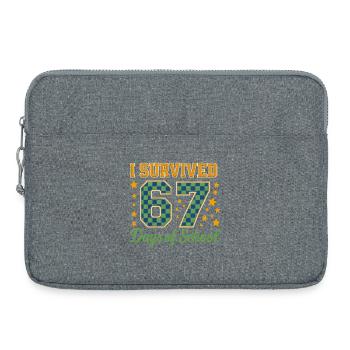Survivre à 67 jours d’école - Sacoche pour ordinateur portable 15 pouces - gris chiné - Devant