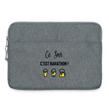 Heute Abend ist ein Barathon! - Laptoptasche 15" - Grau meliert - Vorne