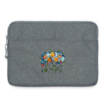 Flowers - Laptop bag 15" - heather grey - Front