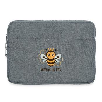Queen Bee mit Krone - Laptoptasche 15" - Grau meliert - Vorne